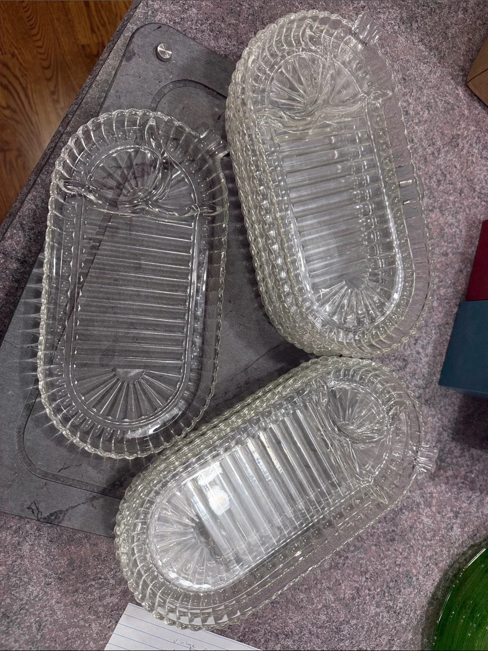 Clear Glass Serving Dishes - Set of 8